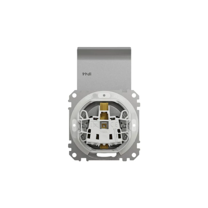 Schneider Sedna Design 2P+F dugalj gyermekvédelemmel csapófedéllel alumínium IP44 SDD213023