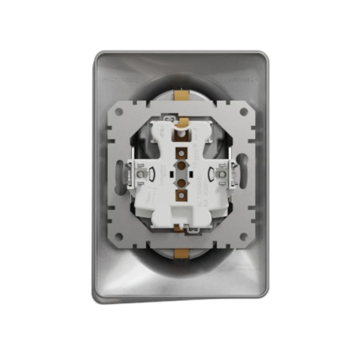 Schneider Sedna Design 2x2P+F dugalj gyermekvédelemmel alumínium SDD313221