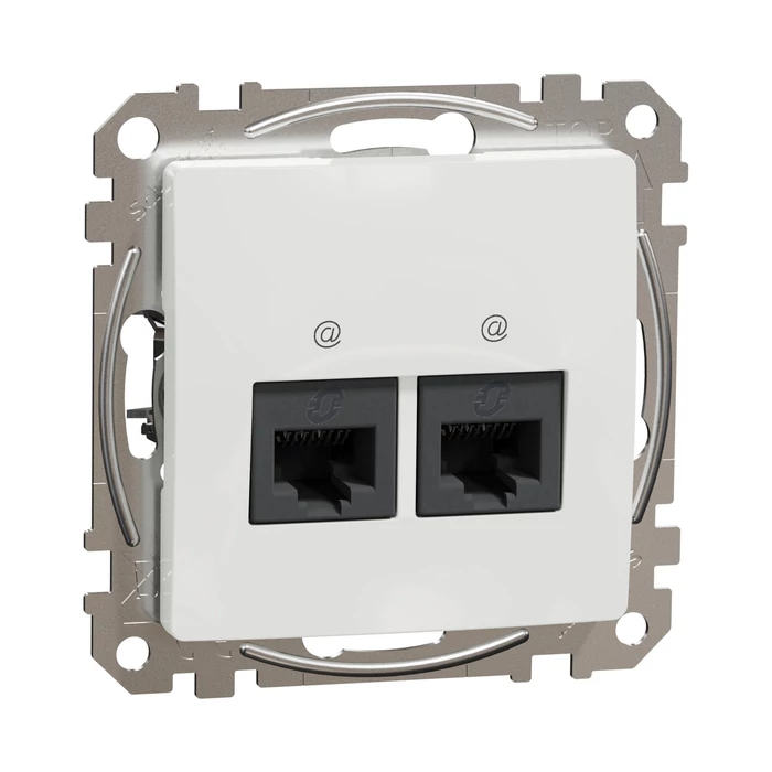 Schneider Sedna Design 2xRJ45 Cat5e UTP aljzat fehér SDD111452