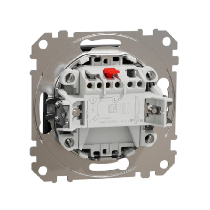 Schneider Sedna Design egypólusú nyomó (101N) antracit SDD114111