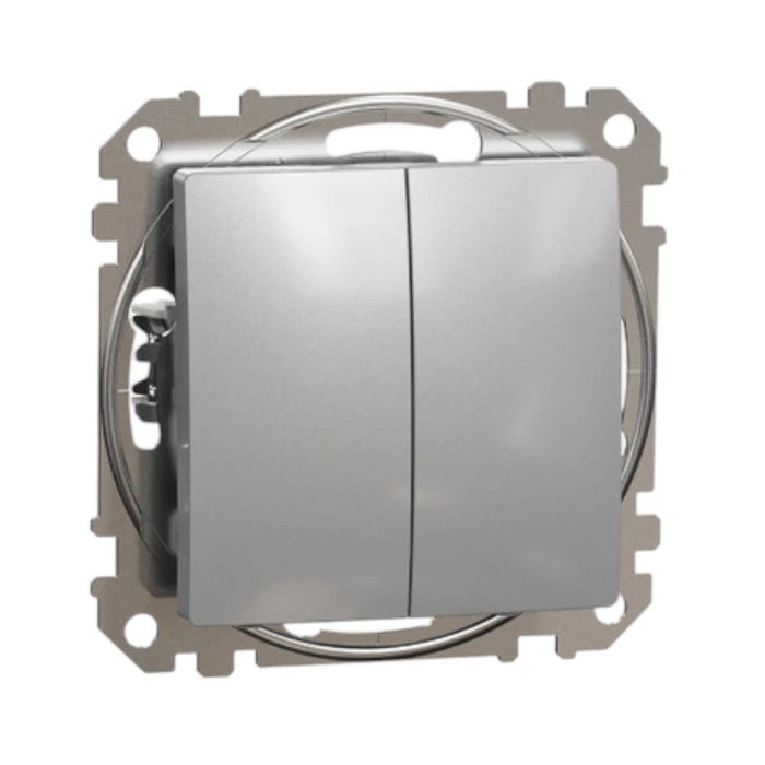 Schneider Sedna Design kettős nyomó alumínium SDD113118