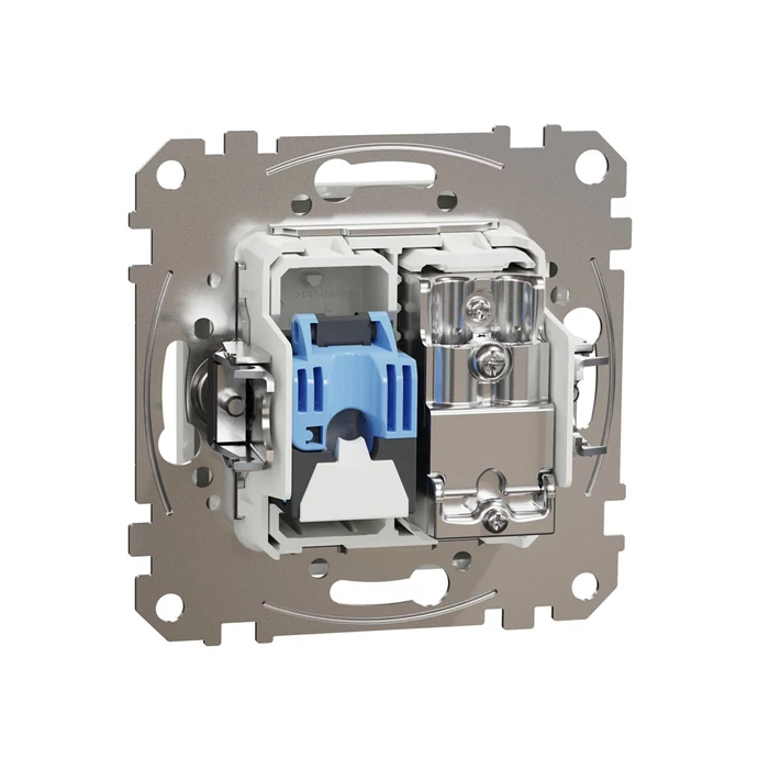 Schneider Sedna Design TV+RJ45 Cat6 UTP kombinált aljzat keret nélkül fehér SDD111469T