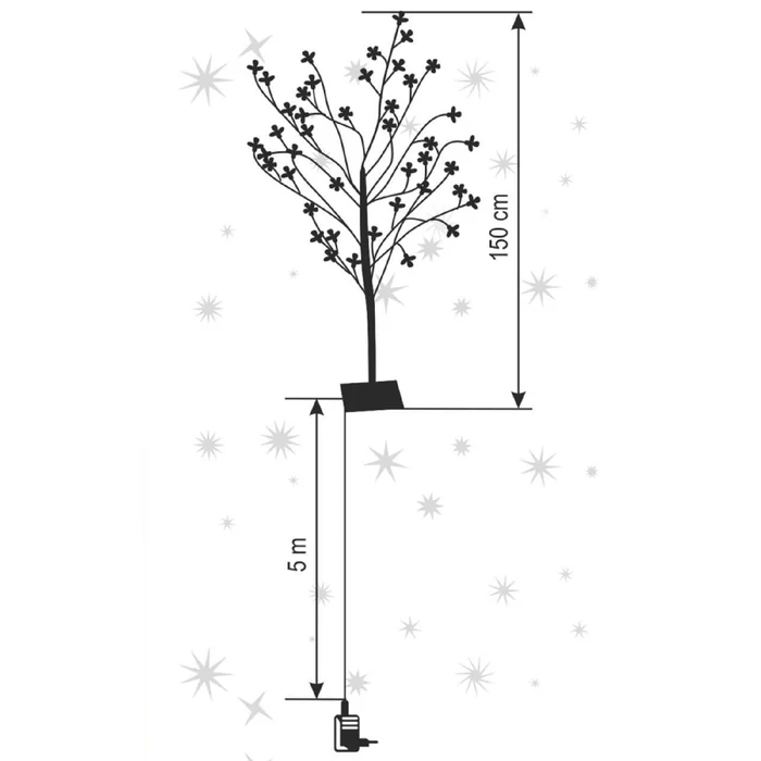 Somogyi LED dekor cseresznye fa CBT200