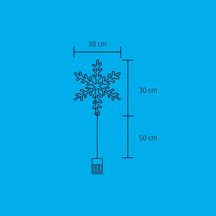 Somogyi LED-es akril hókristály ablakdísz KID 701
