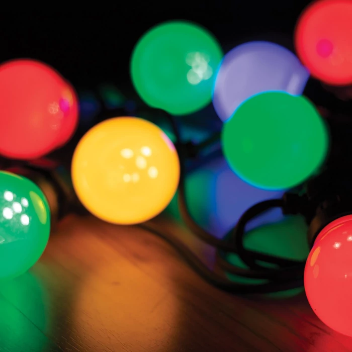 Somogyi LED-es színes kültéri gömb fényfüzér 30 db LPL 30/M