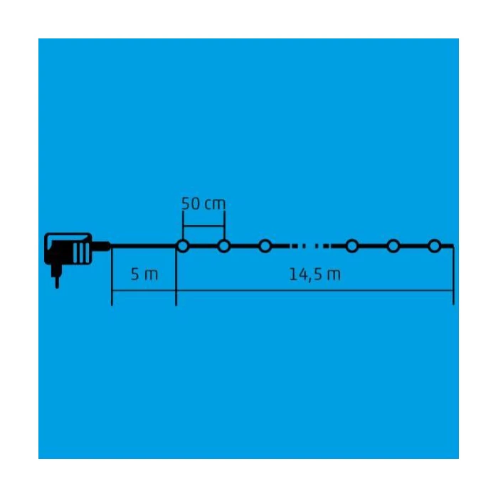 Somogyi LED-es színes kültéri gömb fényfüzér 30 db LPL 30/M