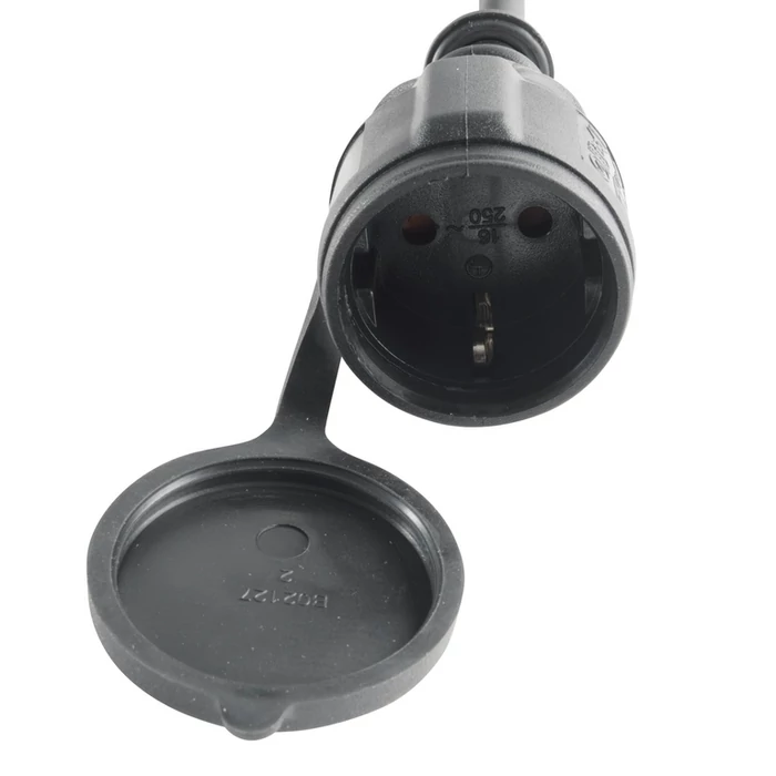 Somogyi NV 7-30/GY kültéri fűnyíró lengő hosszabbító 30m 3X1,5mm2 gumi szigeteléssel csapfedéllel IP44 NV 7-30/GY