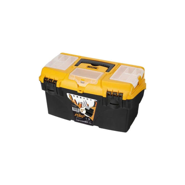 Stilo szerszámosláda kihajtható tárolókkal 434x250x238mm 17ˇ STI1529