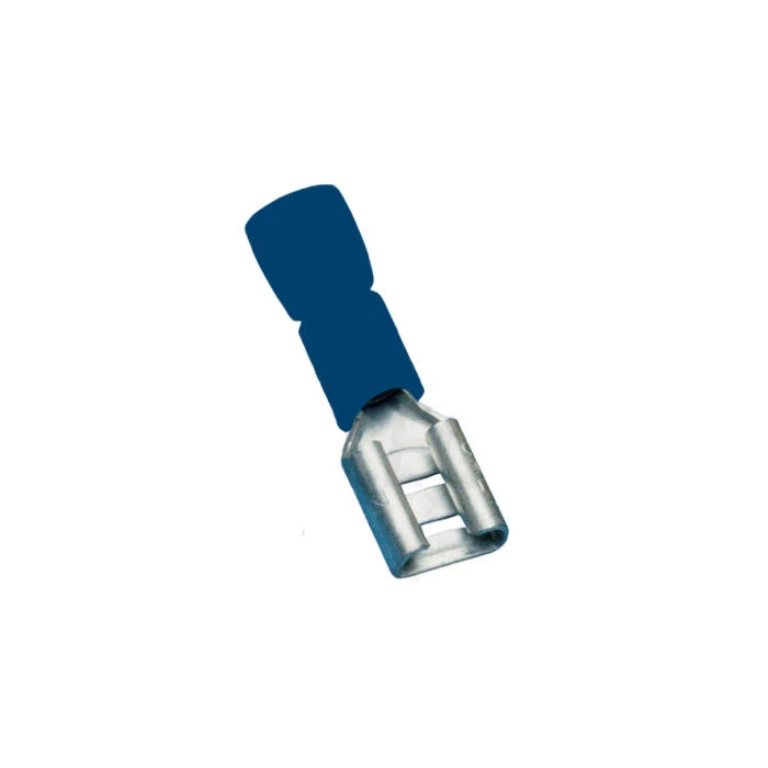 KCSH3 Szigetelt rátolható csatlakozó hüvely, sárgaréz, kék2,8×0,5mm, 2,5mm2