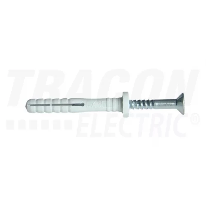 Tipli  6-os 6x45mm beüthető tipli+csavar szürke M6x40 Tracon