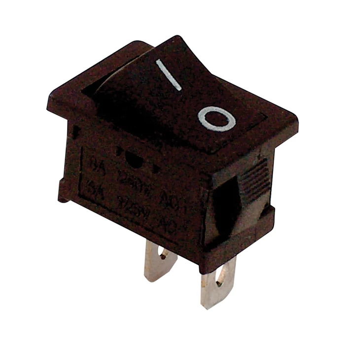 Tracon 2 állású billenő kapcsoló BE-KI fekete 0-I felirat 2 érintkező 16A 250V TES-34