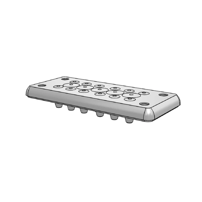 Tracon elosztószekrény kábelbevezető gumi 17 db kábelhez EKBV-16