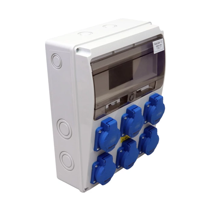 Tracon ipari csatlakozó doboz 11 modul 6x2P+F 16A IP44 TDB14-11M