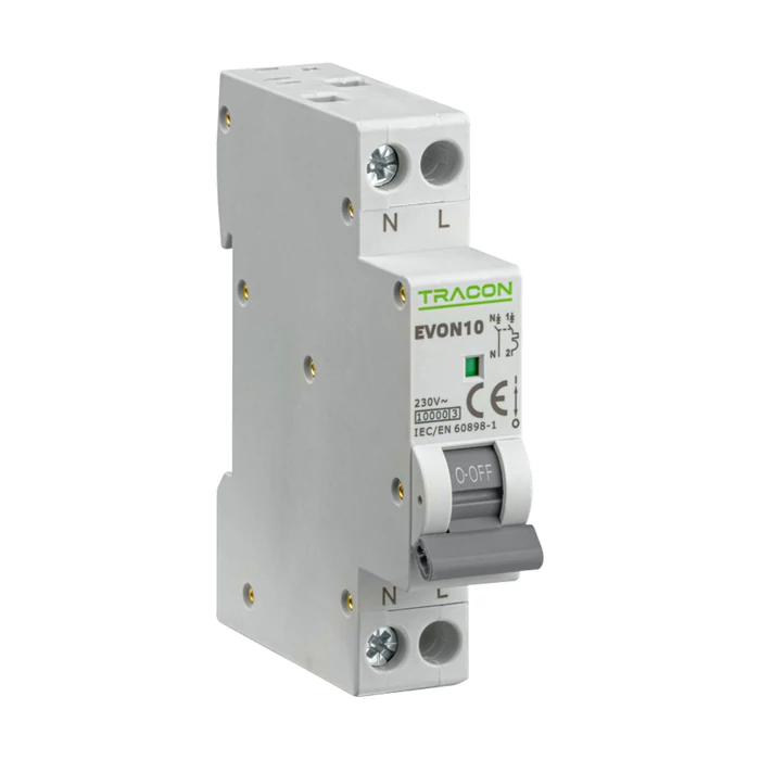 Tracon kismegszakító 1P+N C 16A 10kA EVON10C16