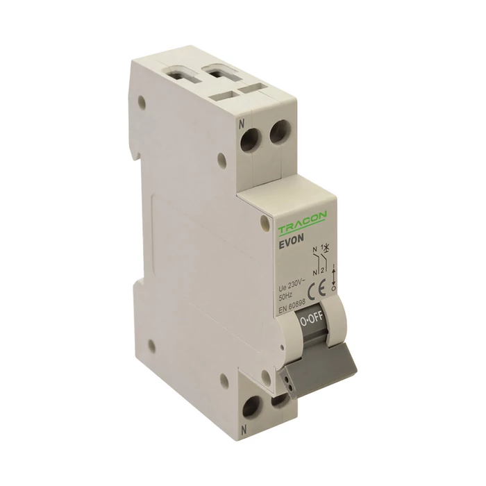 Tracon kismegszakító 1P+N C 16A 4,5kA EVONC16