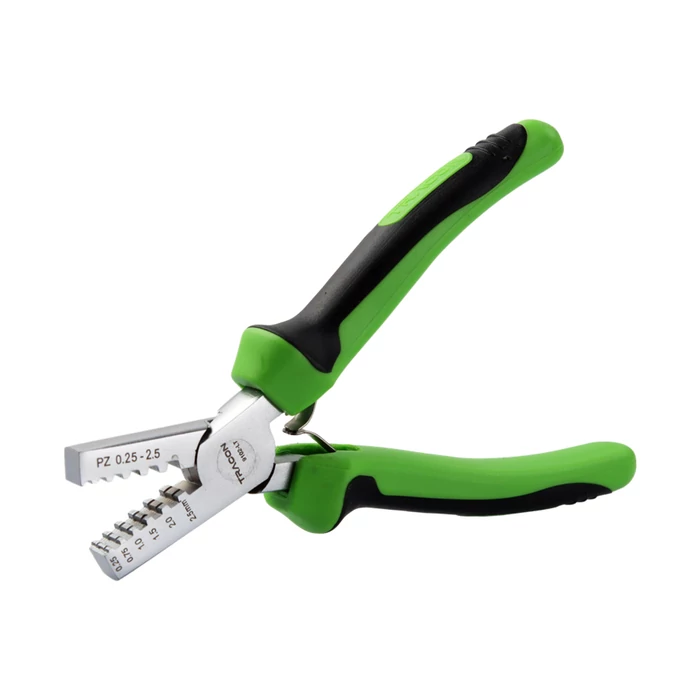 Tracon présszerszám szigeteletlen,-szigetelt és iker érvéghüvelyhez 0,25-2,5mm2 9102-LT