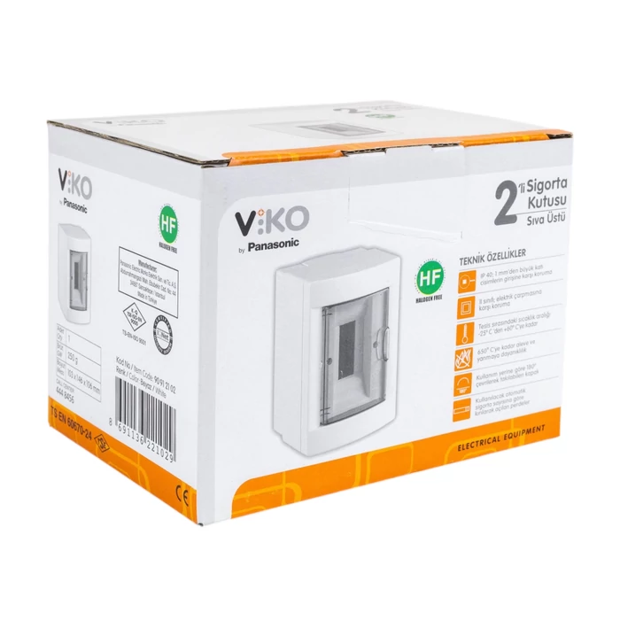 Viko lakáselosztó doboz falon kívüli 2 modul kiselosztó IP40 90916102