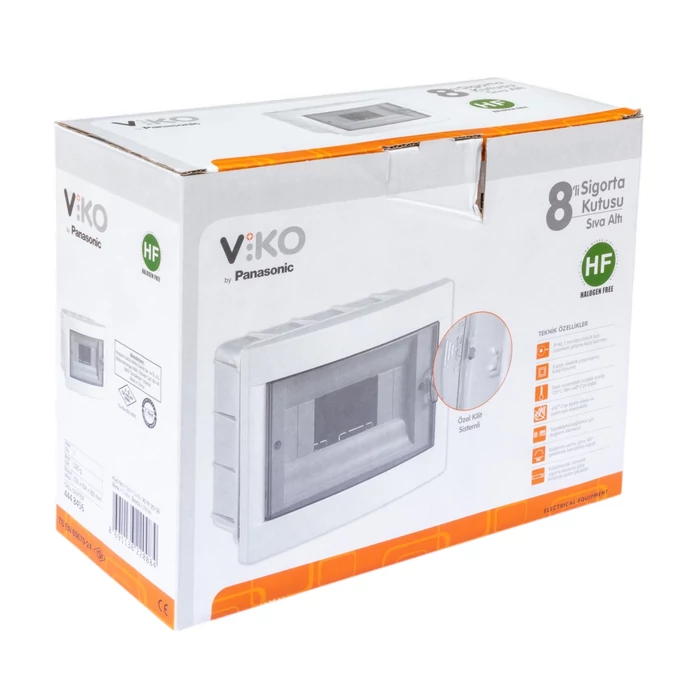 Viko lakáselosztó doboz süllyesztett 8 modul kiselosztó IP40 90912008