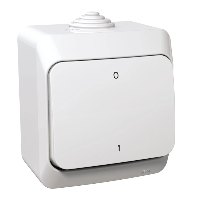 CEDAR PLUS Kétpólusú kapcsoló, IP44, fehér (102)
