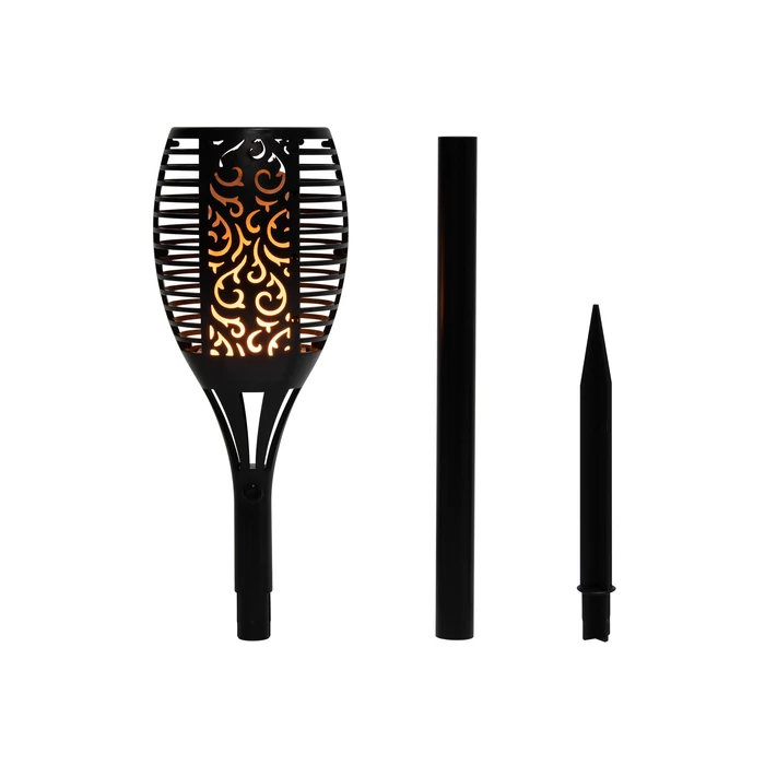 Home MX 300 napelemes kerti fáklya, 72 LED, automatikus, napelem és töltő, időjárásálló MX 300