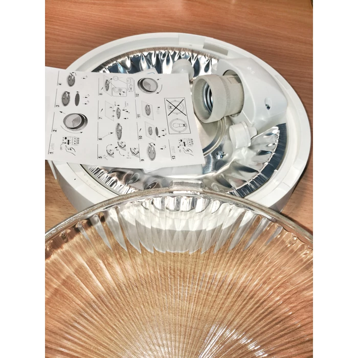 Vega mennyezeti lámpa E27 100W IP44 hajólámpa kristály búrával 321191/6932H