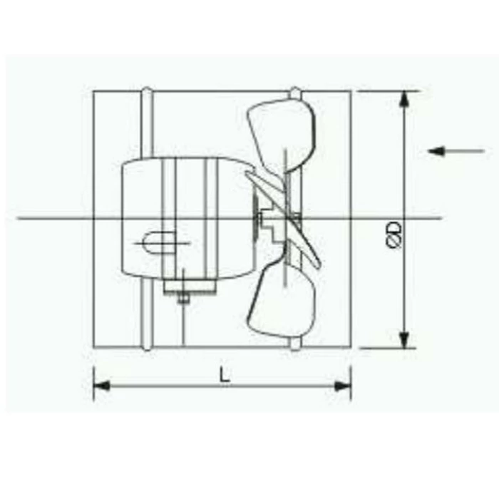 VENTO K 26 Ipari Axiális fali csőventilátor 950m3/h
