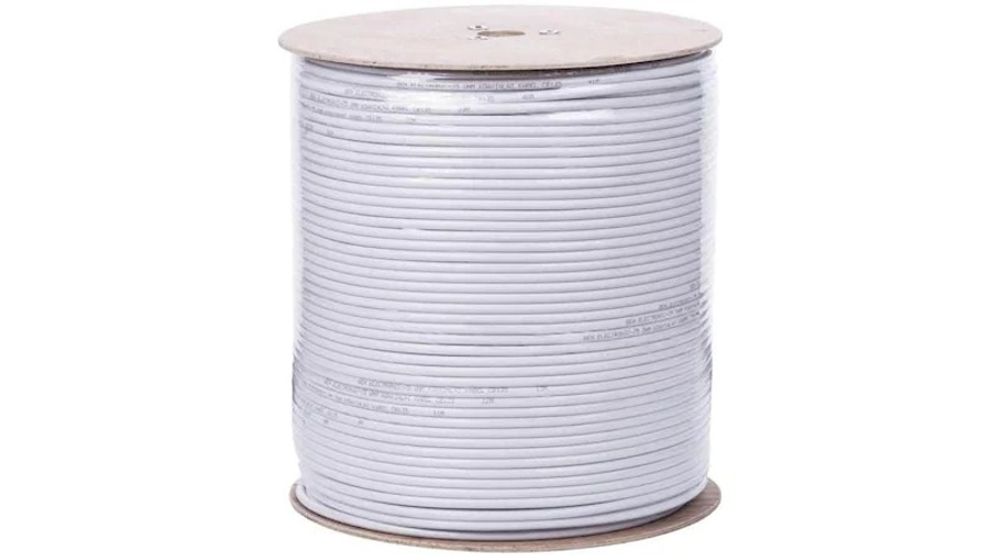 Koax kábel RG6 Tris.305m beltéri fehér