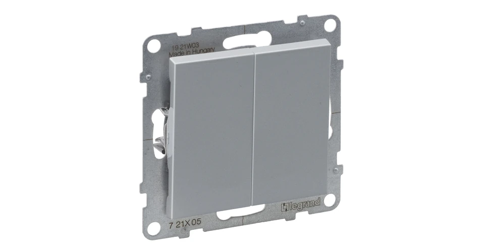 Legrand Suno 105 csillárkapcsoló 10AX, keret nélkül aluminium 721305